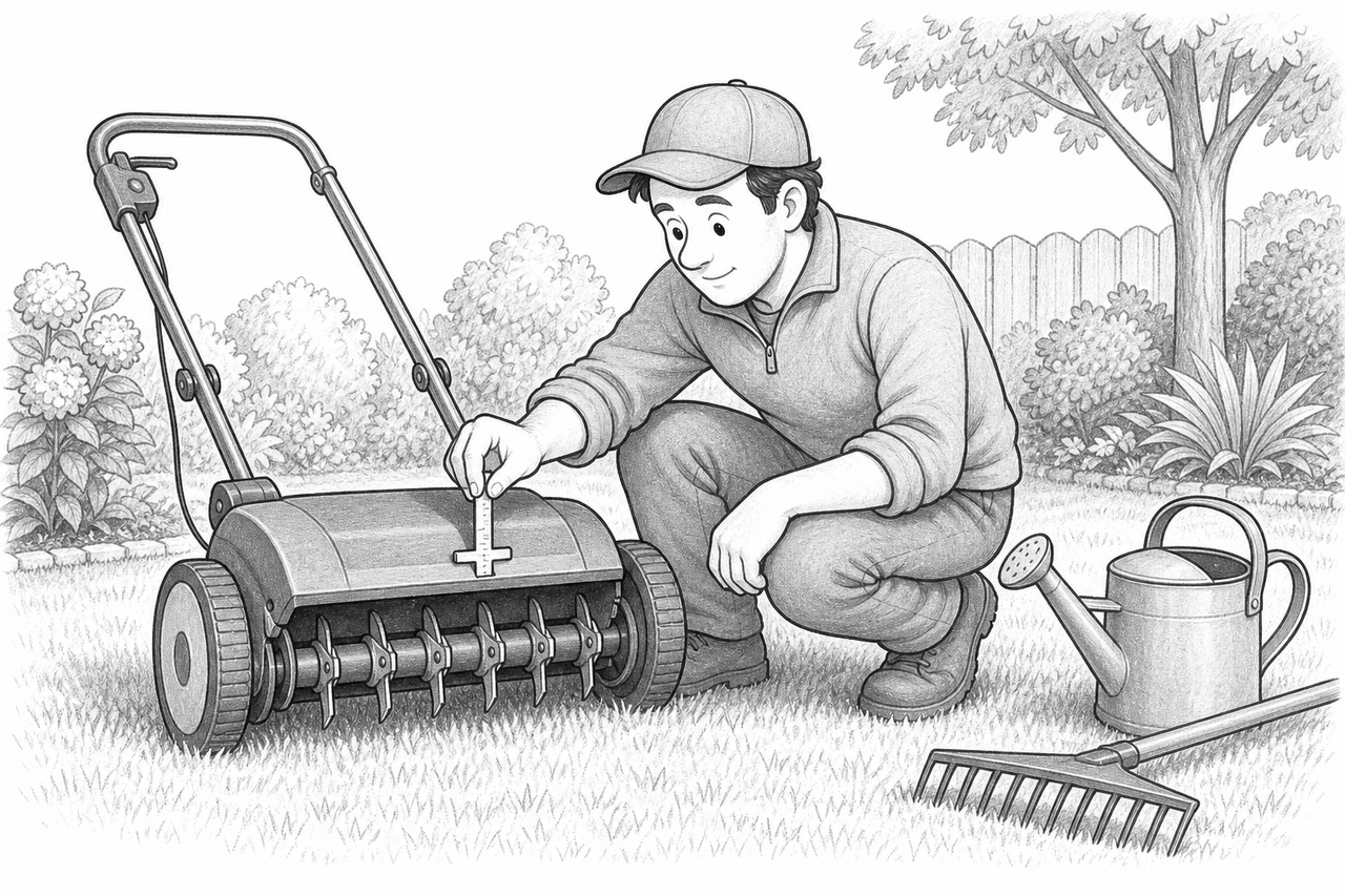 Kreskówkowa ilustracja ostrożnego przygotowania do wertykulacji
