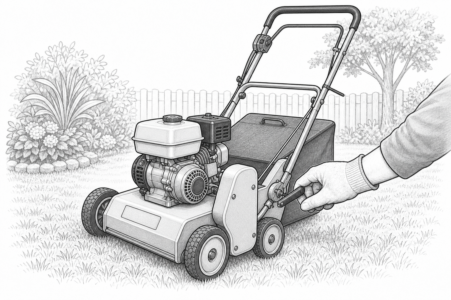 Kreskówkowa ilustracja regulacji wertykulatora